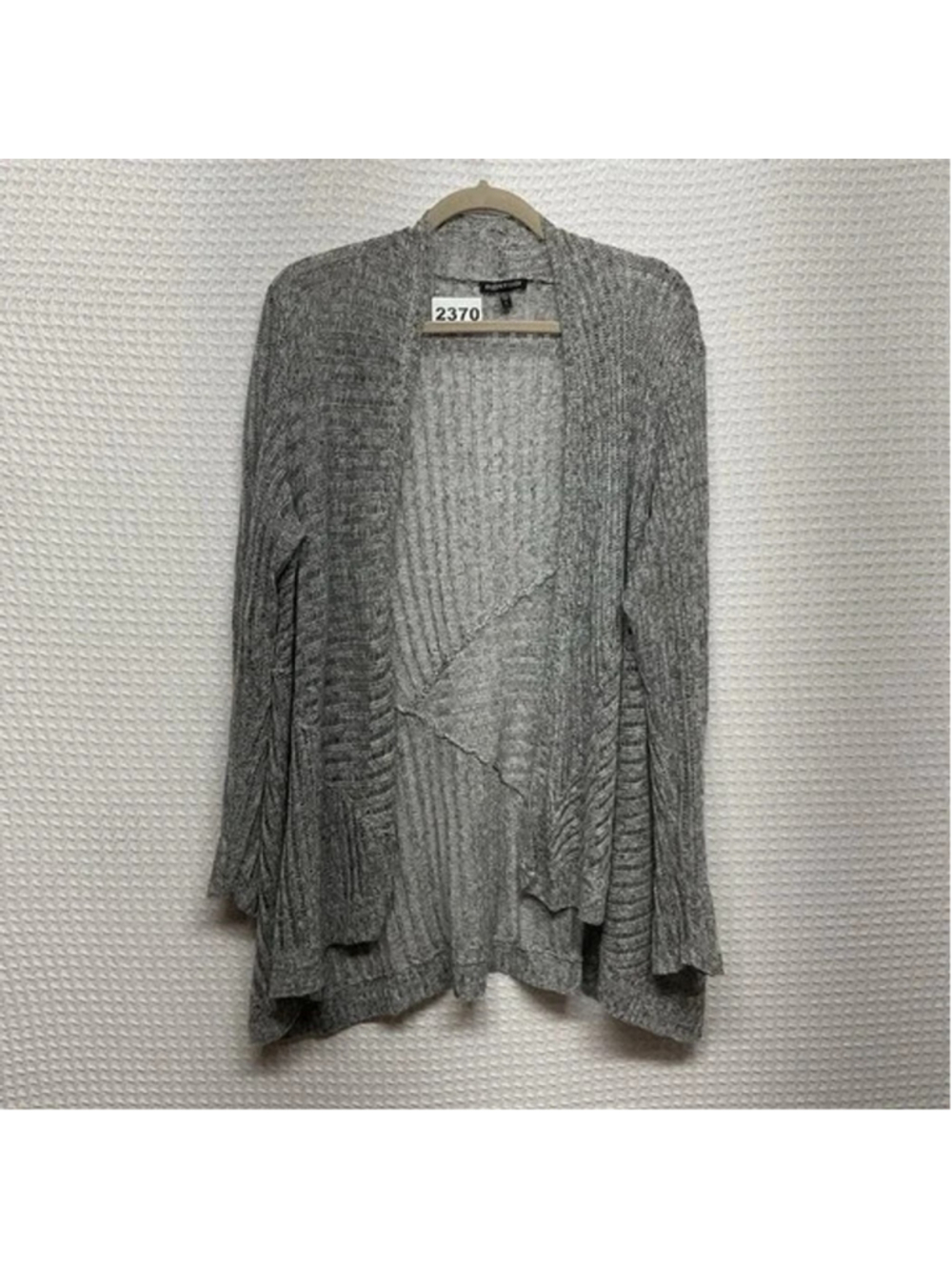 Eileen Fisher Crochet Open Knit Linen Airy Rustic Open Front Cardigan Women L